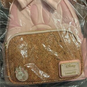 Loungefly Pink Faux Leather & Cork Minnie Mouse Backpack